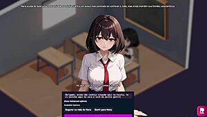 Teen student fucks ai in anime web chat!