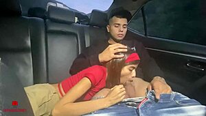 Ugh, stepsister couldn't resist, sucked me in car!
