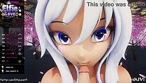 Elfie Love gives POV BLOWJOB in 3D VRChat.