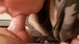 Amateur milf deepthroats sloppy indian blowjob!