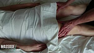 Sensual Massage Groping Legs Preparing For Sex