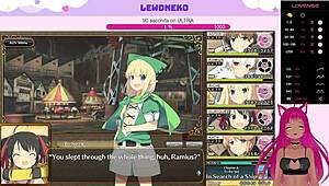 Oh, vtuber lewdneko moans orgasming with vibrator in evenicle!