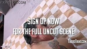 Stuck in a wild family game, Latina mommy gets dirty with taboo anal fucking.