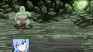 스타킹 입은 애니 캐릭터 헨타이 게임 플레이