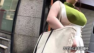 Rare footage of a stunning Japanese busty model