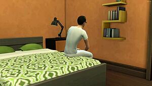 Stepmom catches nerdy stepson masturbating and fucks him hard