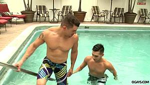 handsome homo couple starts with blowjob then anal sex