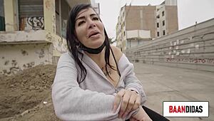 Latina Milf Sucks Monster Cock for Fame in Public