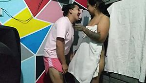 Hey, why are these Colombian babes eating each other out on hotel cam?