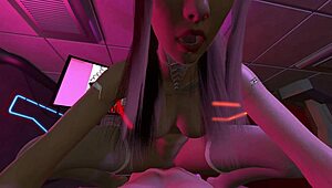 Cyberpunk whore in 3d sfm animation 😏