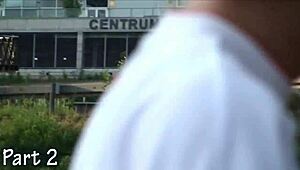 Alexis crystal dives into public teen orgy threesome with blonde blowjob and doggystyle banging