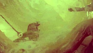 Underwater pussy shaving in pool close-up view