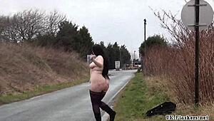 Fat BBW Emma Flashing Nude Outdoors