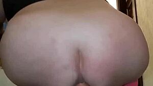 Big ass prostitute gets stuffed with toys and cocks