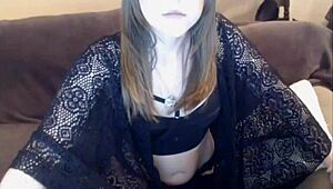 Suggestive-Neutral Webcam Cute Cam Smoker in Live Action