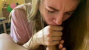 she's sucking so sloppy, tears streaming down her face while deepthroating