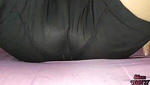 Desi stepdaughter shows cute big pussy while alone