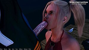 Velike sise PAWG MILF mačeha stoka jebi mojo dlakavo pičko ko jo 18-letnik napolni v anime