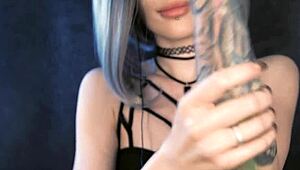 Enjoying asmr oil and cream application.