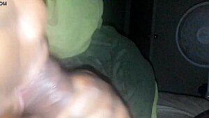 I can't believe I'm giving this black ebony blowjob so good