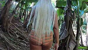 Wanessa Boyer on outdoor climb with shorts in ass 😏 big tits lingerie