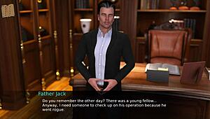 Mature fat nurse gets creampie in anime game