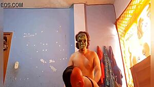Young boy gets his stepmom's big pussy in homemade video