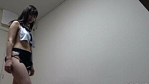 Japanese Girl Exercises In Uniform