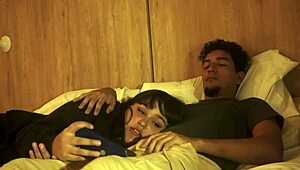 My stepbrother shoves his cock in my mouth while we’re in bed, no mercy!