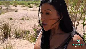 Unknown Cyclist Fills Mariana Martix's Pussy with Cum Outdoors