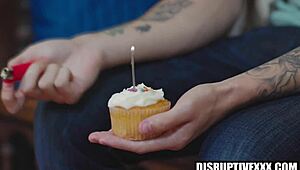 Hot twink gets fucked on his 18th birthday with rimjob and anal