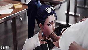 Bad Student Kaisa Punished By Three Big Dicks!