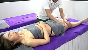 young japanese bride enjoys a sensual massage