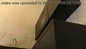 Big Tits Big Ass Blonde Amateur Wife Fucked in Kitchen for Porn Casting