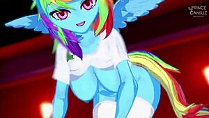 i think rainbow dash wants me to ride her after we touch each other in my little pony