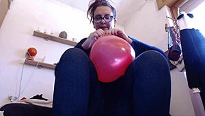 hey, wanna see big wet orgasm with these huge balloons?