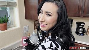 lily lane in stepson got my ass again and again