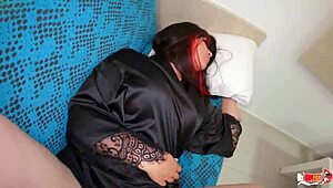 Stepmother took my dick in her mouth before I fucked her hard!