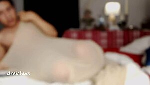 skin-colored torn stockings fetish on sexy colombian pornstar