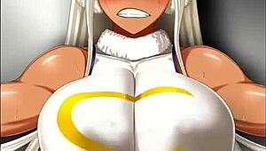 bnha mirko shows off her powerful moves in this compilation