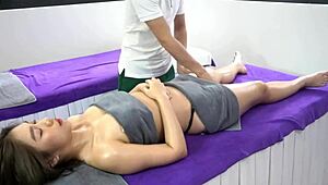 young japanese bride enjoys a sensual massage