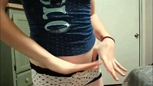 Teen Shows Pussy In Panties.