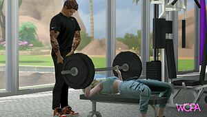 married woman cheats with personal trainer at gym