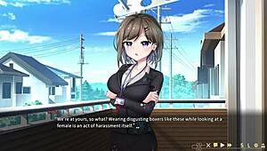 Intense Luna Blowjob Scene in Ghost Marriage Hentai Game Night 1