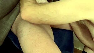 Gay blowjob and deepthroat action at the gloryhole