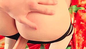 A young woman of 18 years of age cannot control her urges and gets a huge load in her ass