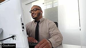 Gamer stepson rides stepdad's black cock in intense interracial assplay