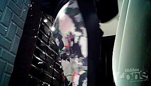 Spying on that tight pink anus through a hidden cam