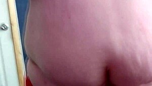 Chubby Shemale Plays Closeup With Big Tits
