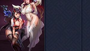 ep1 touching rebels pussy with her kunai buttplug in king of kinks 3d hentai lesbian kinky